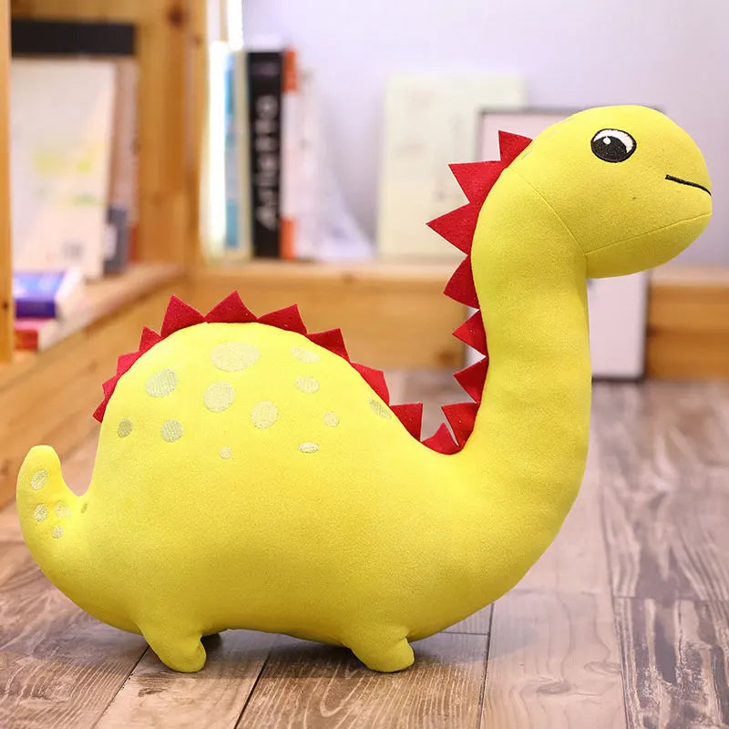 Dino Delight Cartoon Plushie Yellow