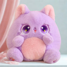 Dreamy Eyes Kawaii Cat Plush Purple