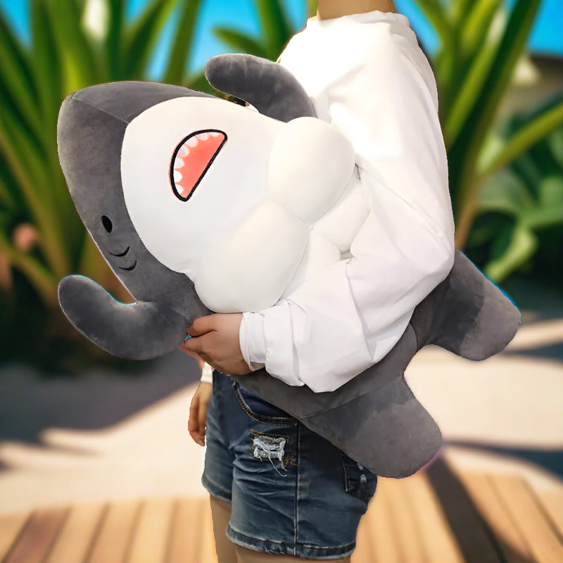 Fit Fin Shark Plushie size to person detail