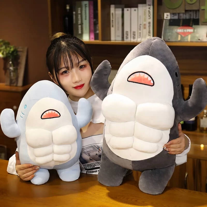 Fit Fin Shark Plushie size small and large comparison