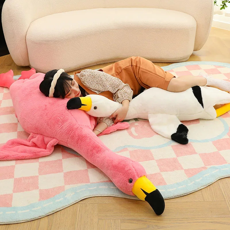 Flamingo Plushie Pink and White Stuffed Animal