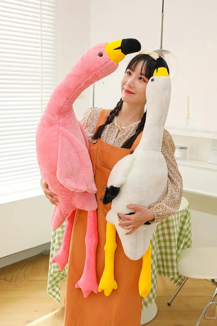 Oversized Flamingo Plushie Kawaii Soft Toy for Snuggles Dandelion Vine