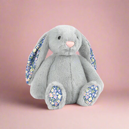 Flora Bunny Plushie Gray Color