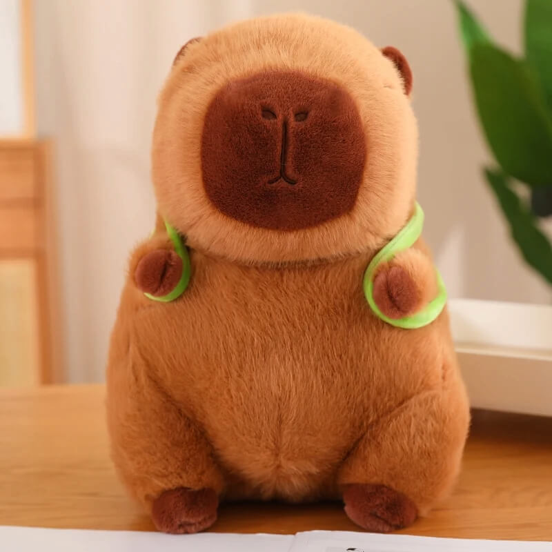Kawaii Fluffy Capybara Plushie front view