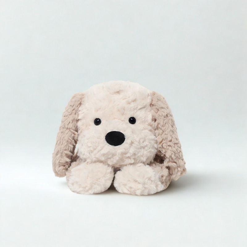 Maltese Dog Plushie Dandelion Vine Face Detail of stuffed animal
