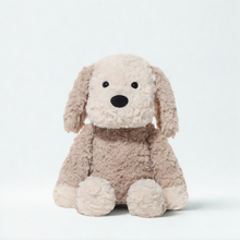 Fluffy Maltese Dog Plushie Front View of emotional support plush toy