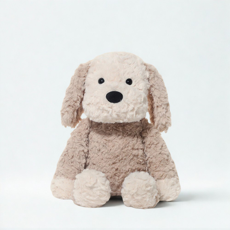 Fluffy Maltese Dog Plushie Dandelion Vine Front View of emotional support plush toy