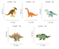 Fossil Five Pin Series enamel pin set size chart