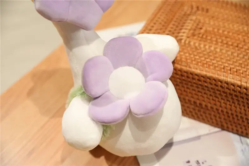 Garden Gala Duck Plushie Back Detail of Flower
