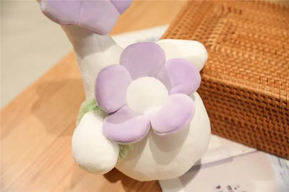 Garden Gala Duck Plushie Back Detail of Flower