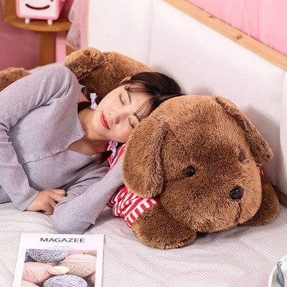 Giant Plushie Dog used as pillow