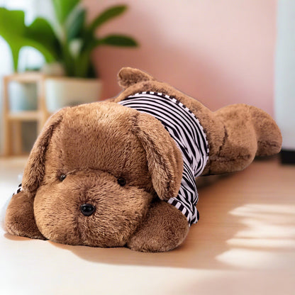 Giant Plushie Dog black striped t-shirt