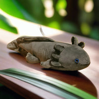 Gray salamander plushie