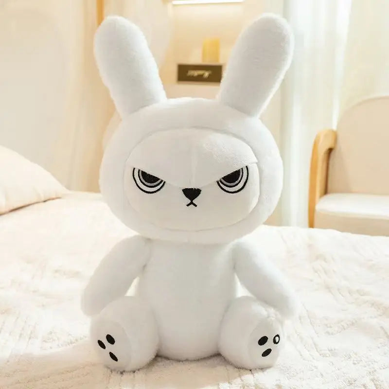 Grumpy Bunny Plushie – Soft Mood Plush Toy with Attitude – Dandelion Vine