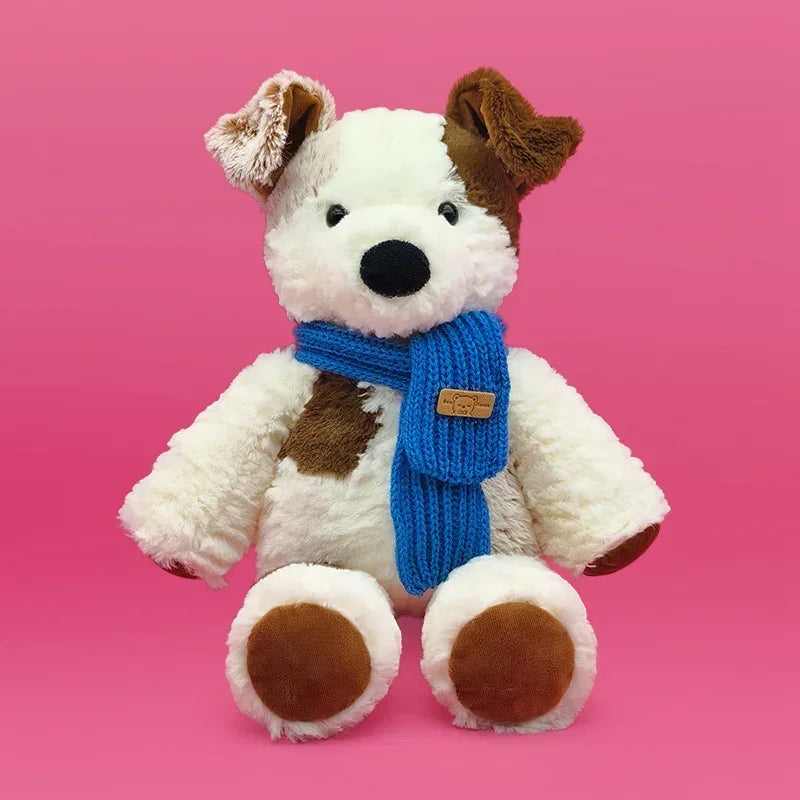 Hug-Me Puppy Plush With Blue Scarf