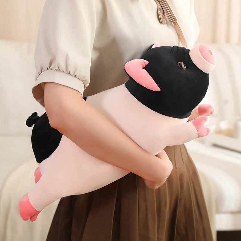 Huggable Pig Plushie View of Side