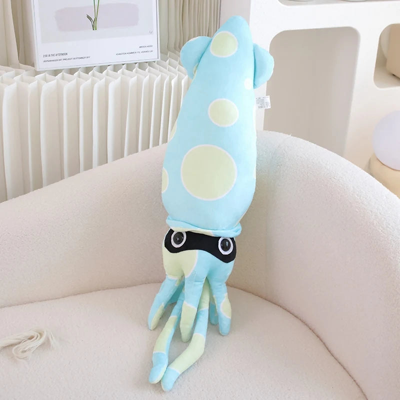 Inky Winky Cuddle Squid Blue Plushie