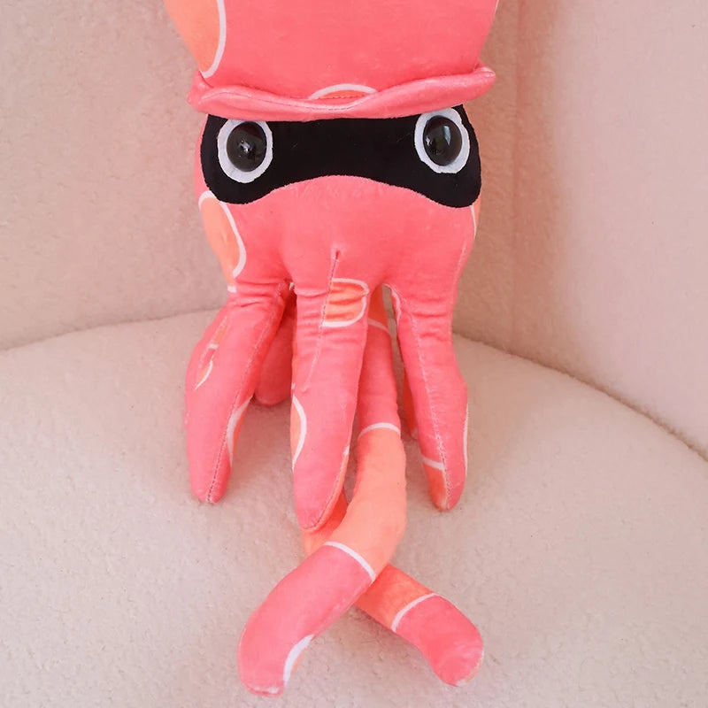 Inky Winky Cuddle Squid Plushie Head Detail