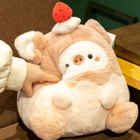 Joyful Jamboree Kawaii Plushie Softness View Strawberry Pink Pig Stuffed Animal