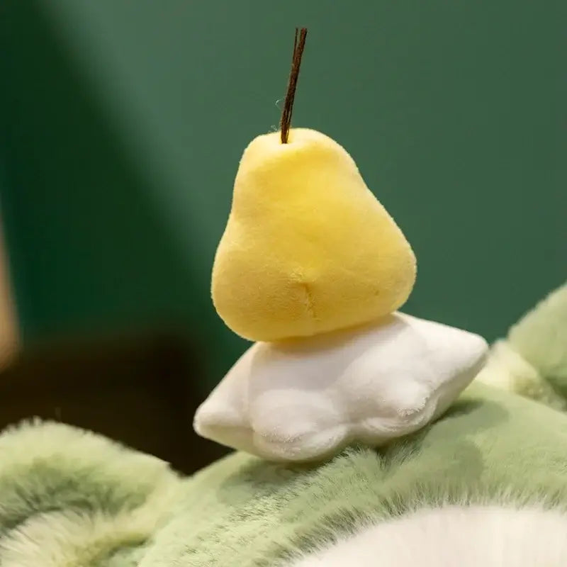 Joyful Jamboree Kawaii Plushie Detailed View of Pear on top of Head