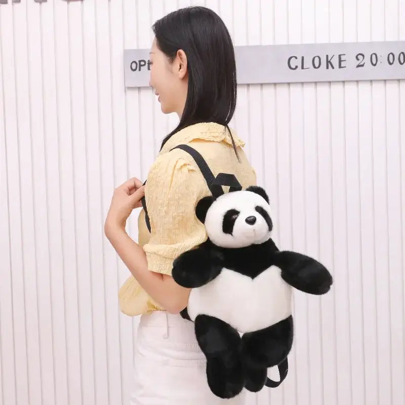 Jungle Friends Kawaii Plushie Backpack Over the Shoulder View