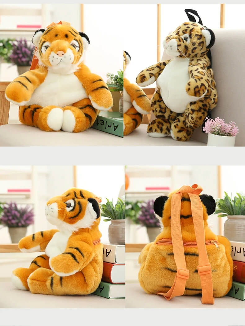 Jungle Friends Plushie Backpack detailed view back