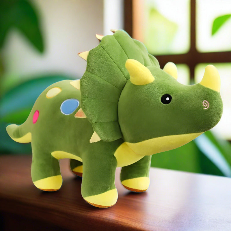 Jurassic Joy Triceratops green plushie