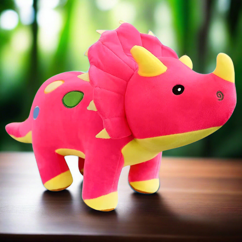 Jurassic Joy Triceratops red plushie