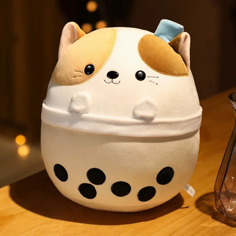 Kawaii Boba Bubble Buddies cat plushie