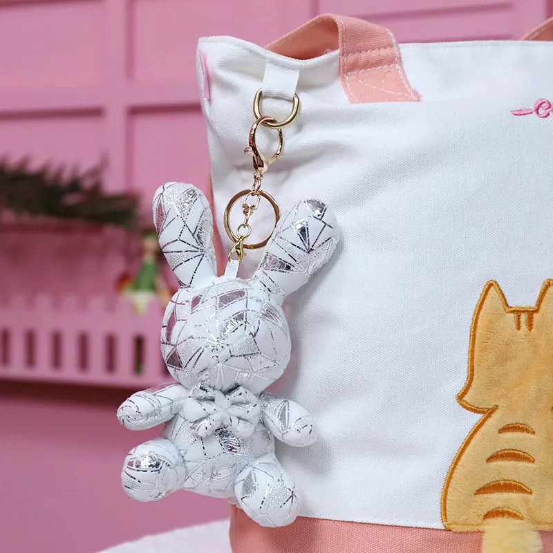 Kawaii Candy Chrome Collection Silver Bunny Keychain