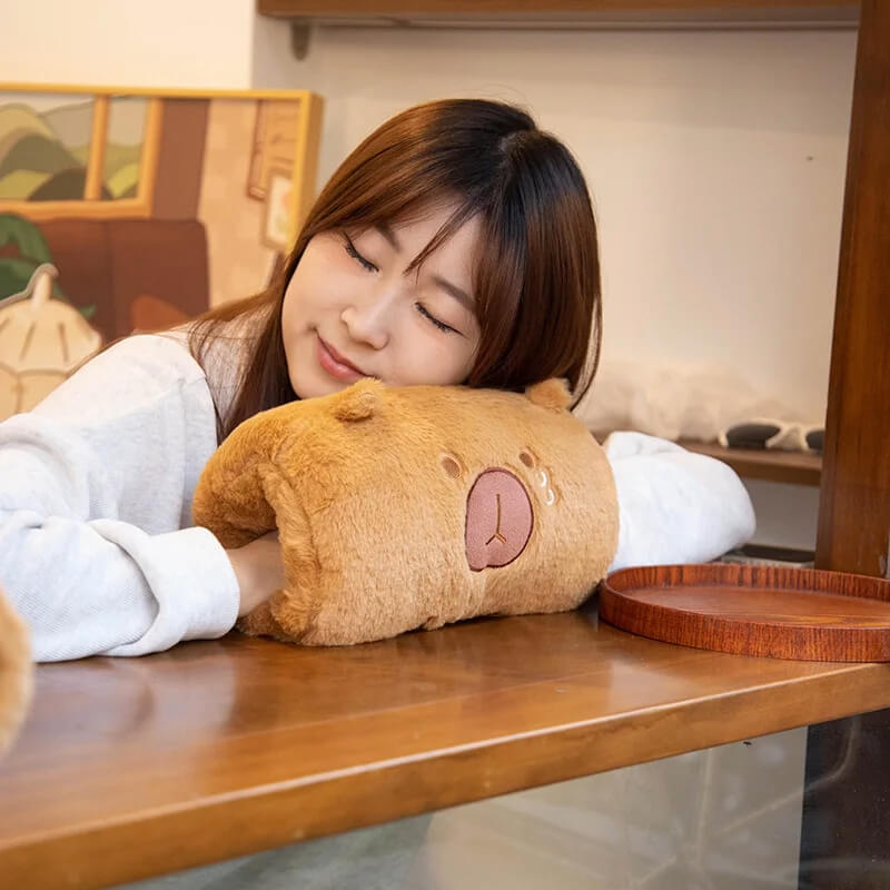 Kawaii Capybara Hand Warmer plushie usage