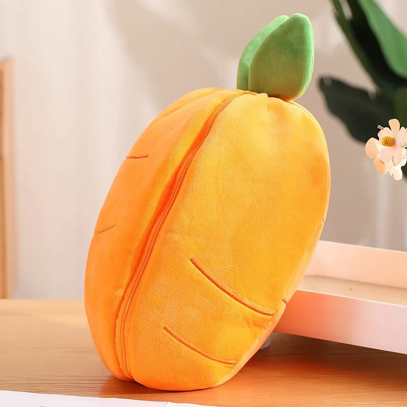 Kawaii Carrot Bunny Plushie closed view carrot