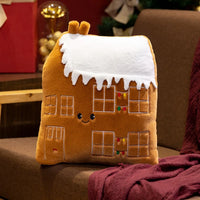 Kawaii Christmas Plushie Pillow Collection Gingerbread House