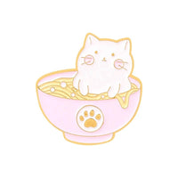 Kawaii Pink Cat Pin Set lapel pin