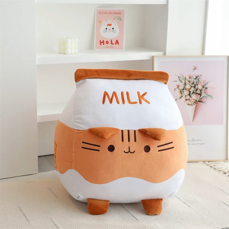 Kawaii Purrin Box stuffed animal milk cat plushie