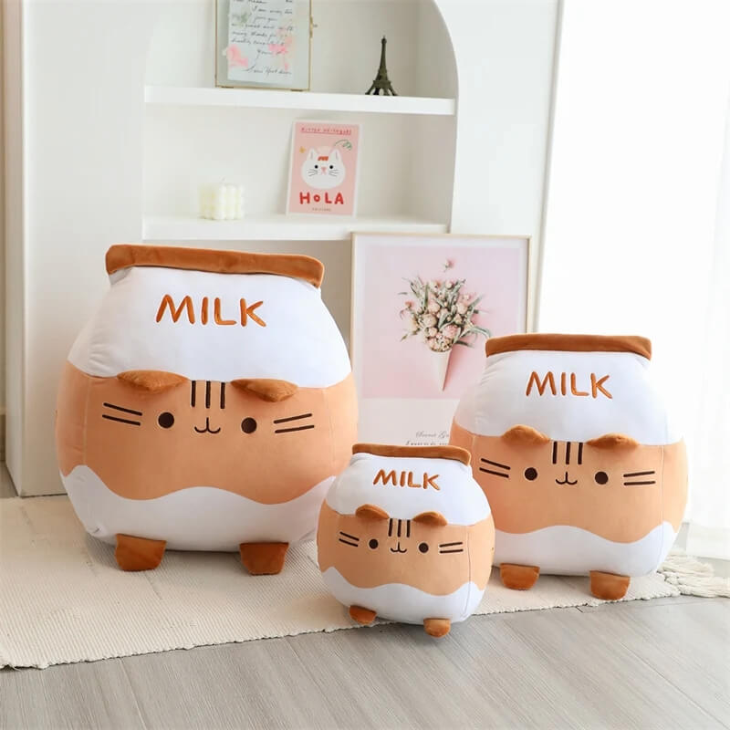 Milk Carton Cat Plushie | Kawaii Food Plush Toy – Dandelion Vine