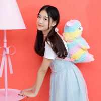 Kawaii Rainbow Alpaca Plushie Backpack