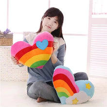 Rainbow heart soft kawaii Pillow Plush