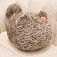 Kawaii Round Kitty Cuddle Plush Gray Color