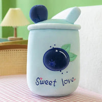 Kawaii Sweet Love Boba Tea blueberry plushie