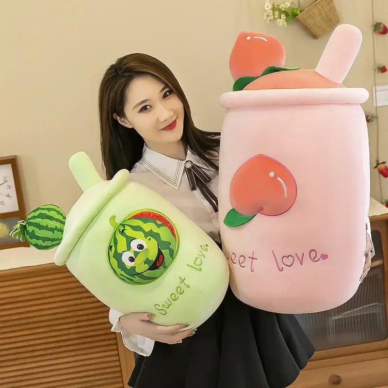 Kawaii Sweet Love Boba Tea large plushie