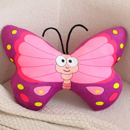 Kawaii Butterfly Plush Pillow Pink Color Dandelion Vine