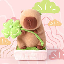 Kawaii Capybara Potted Plushie Clover