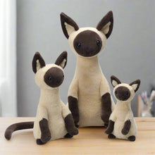 Cream & Cocoa Siamese Cat Kawaii Plush Sizes Stuffed Animal