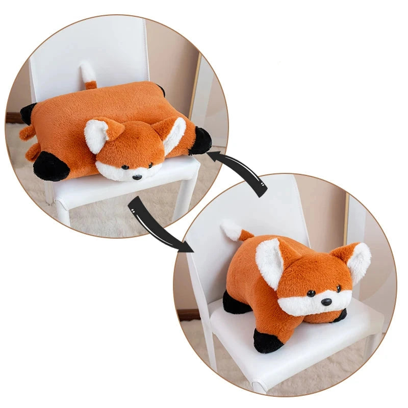 Plushie fox toy on a chair 