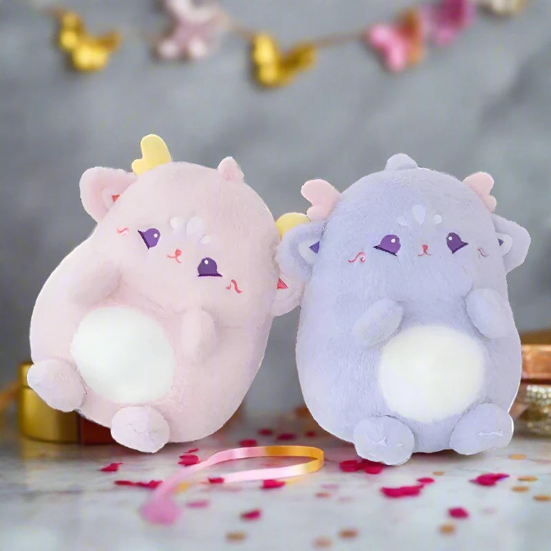 Magical Mix-Up Kawaii Plush Dragon Pink and Purple Stuffed Animals