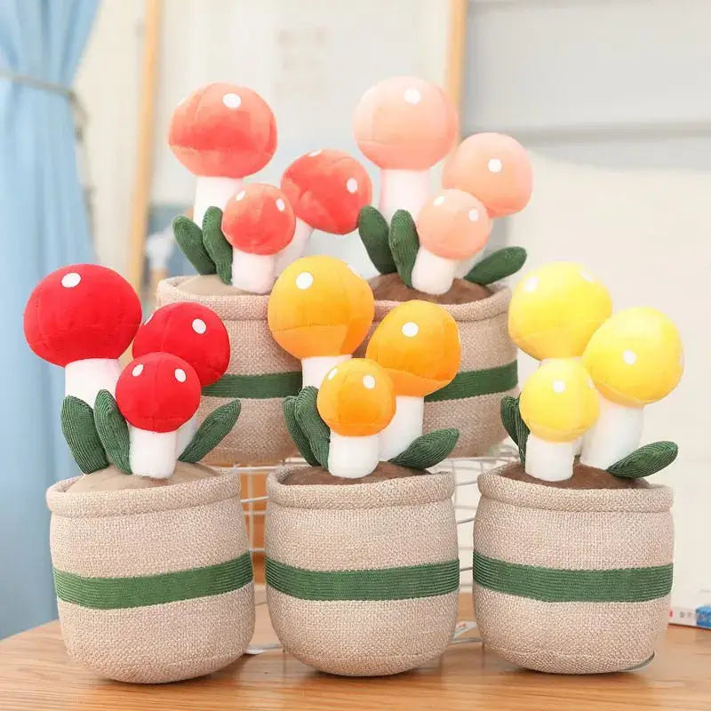 Mushroom Meadow Plush Planter Kawaii Plushie