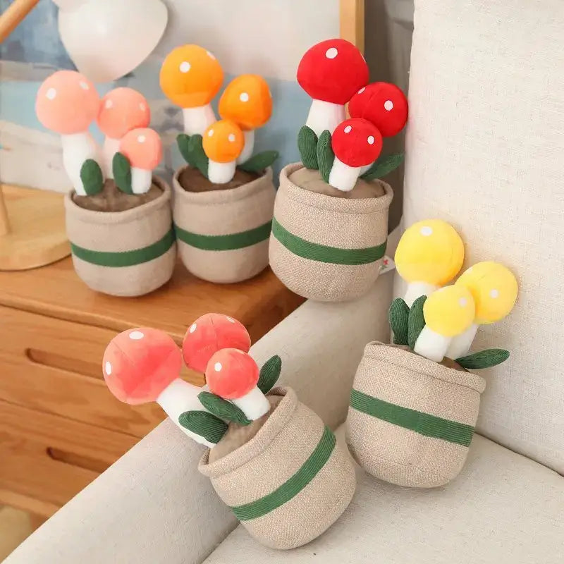 Mushroom Meadow Plush Planter Kawaii Plushie