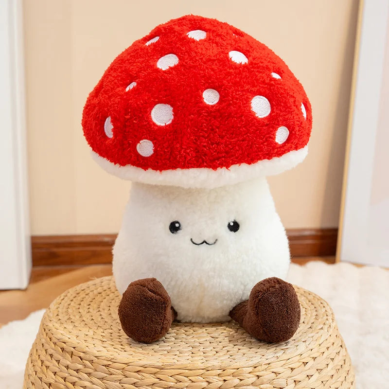Mushroom Puff Plushie Red