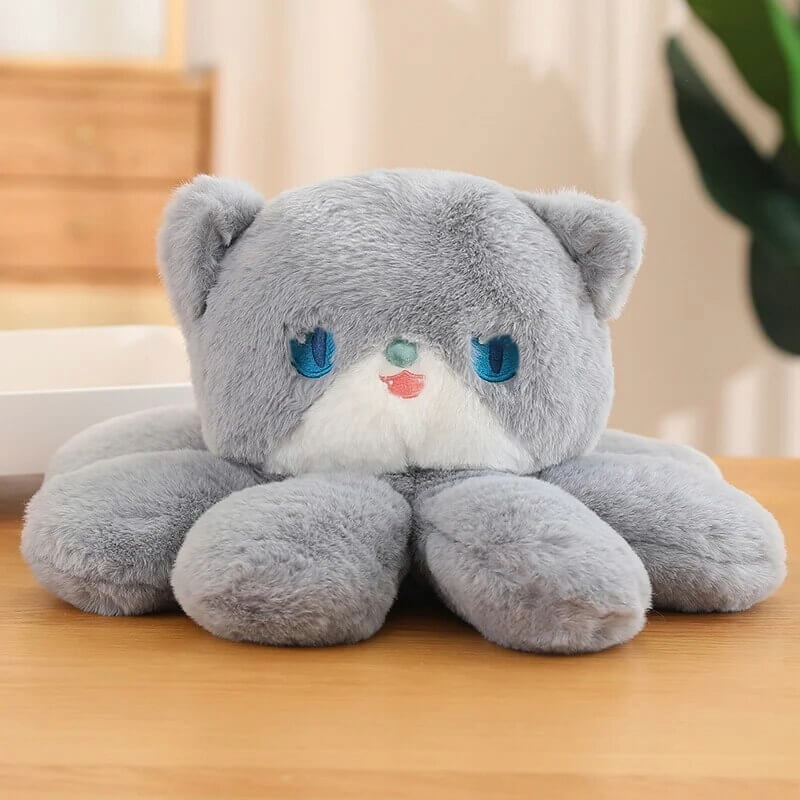 OctoKitty Plushie steel gray color